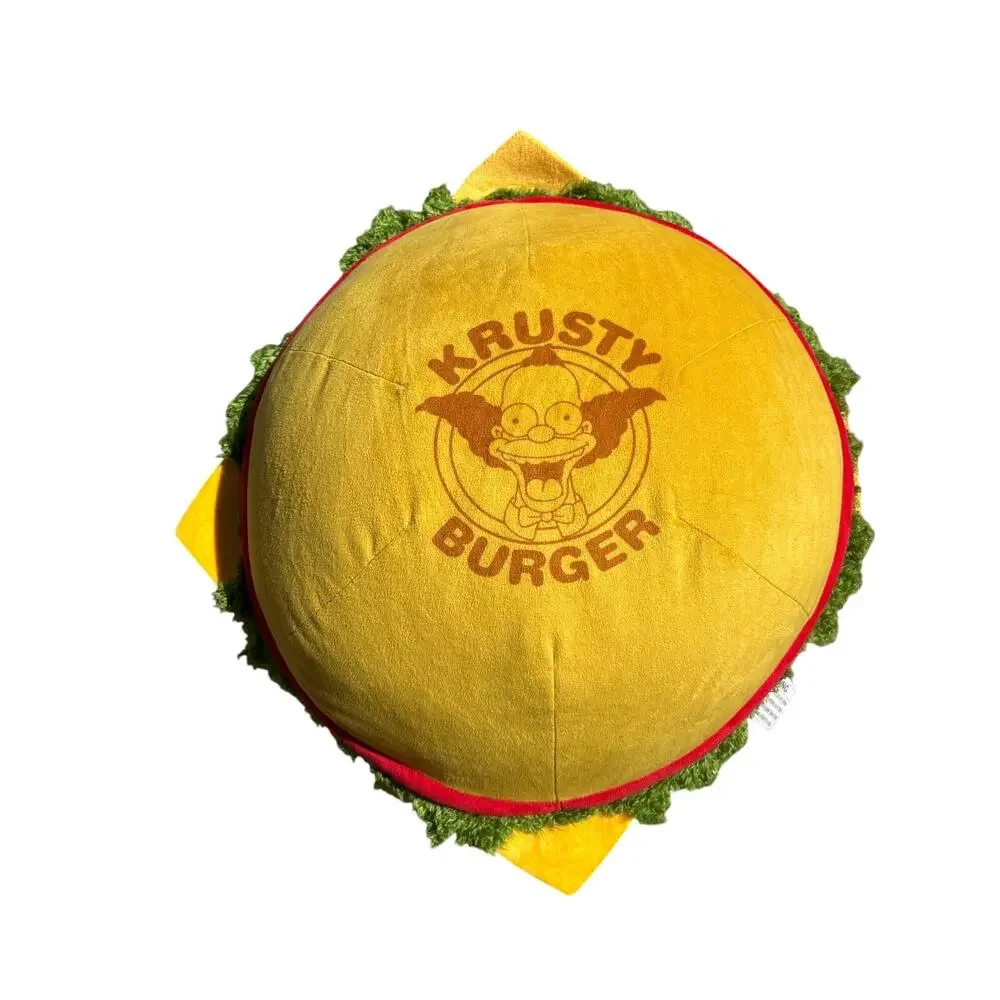 Universal Studios The Simpsons Krusty Burger hamburger Plush Stuffed Toy 16”